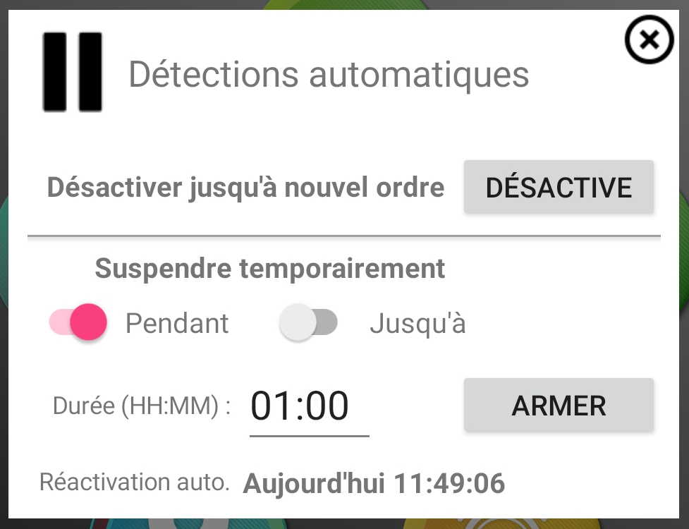 Détections automatiques PTI