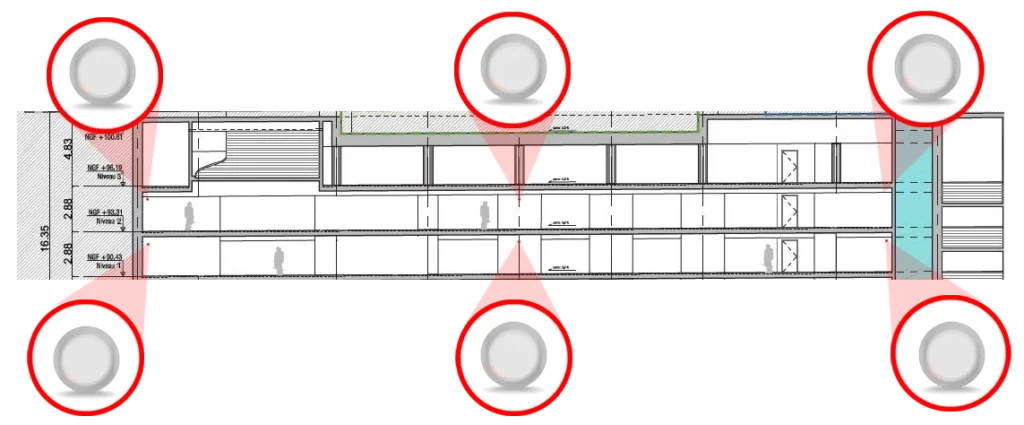 Installation des balises indoor sur site