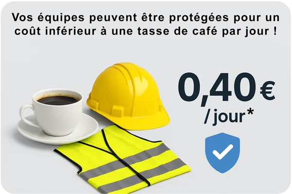 Protégez vos travailleurs isolés à partir de 0,40€ par jour, moins qu'un café par jour