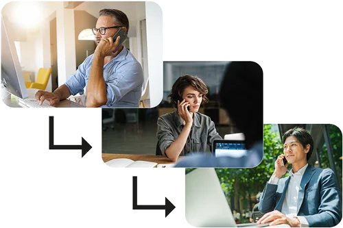 Transmission de l'alerte en interne (appels en cascade)