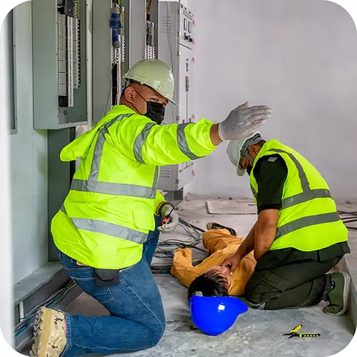 Grâce à la sirène d'alerte, les collaborateurs à proximité peuvent agir rapidement.